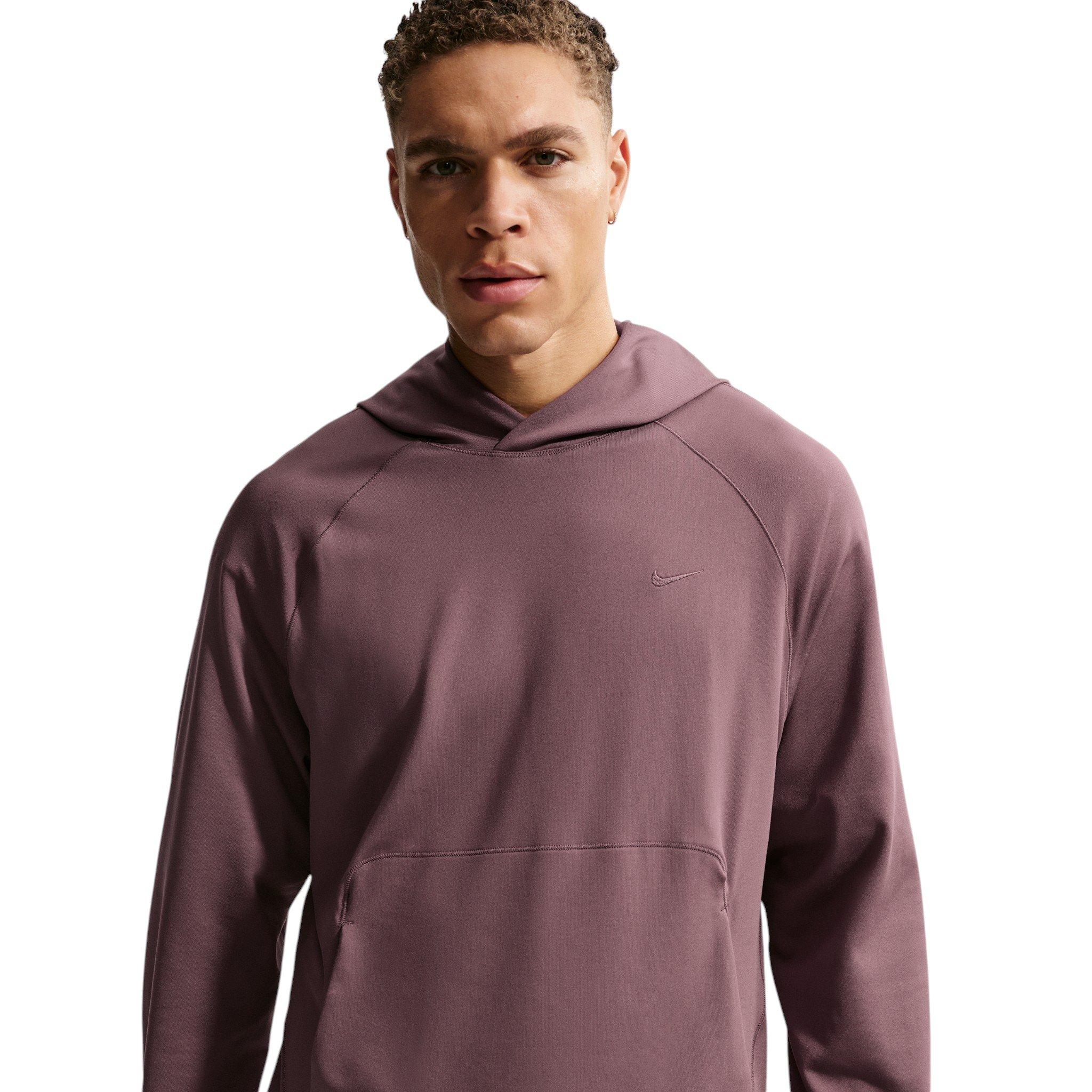 Nike Men's Primary NanoKnit Dri-FIT UV Protection Pullover Performance Hoodie - Purple - PURPLE